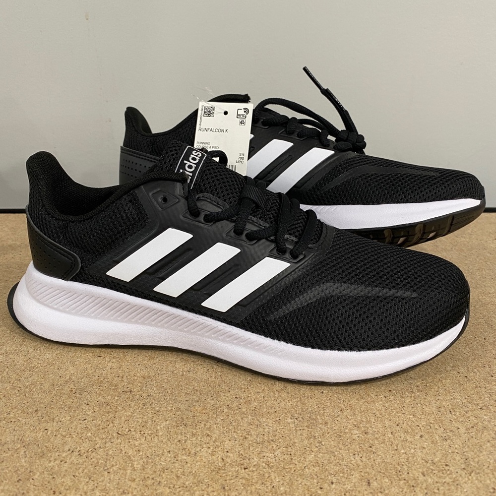 Adidas Kids Runfalcon Black/White Running Shoes